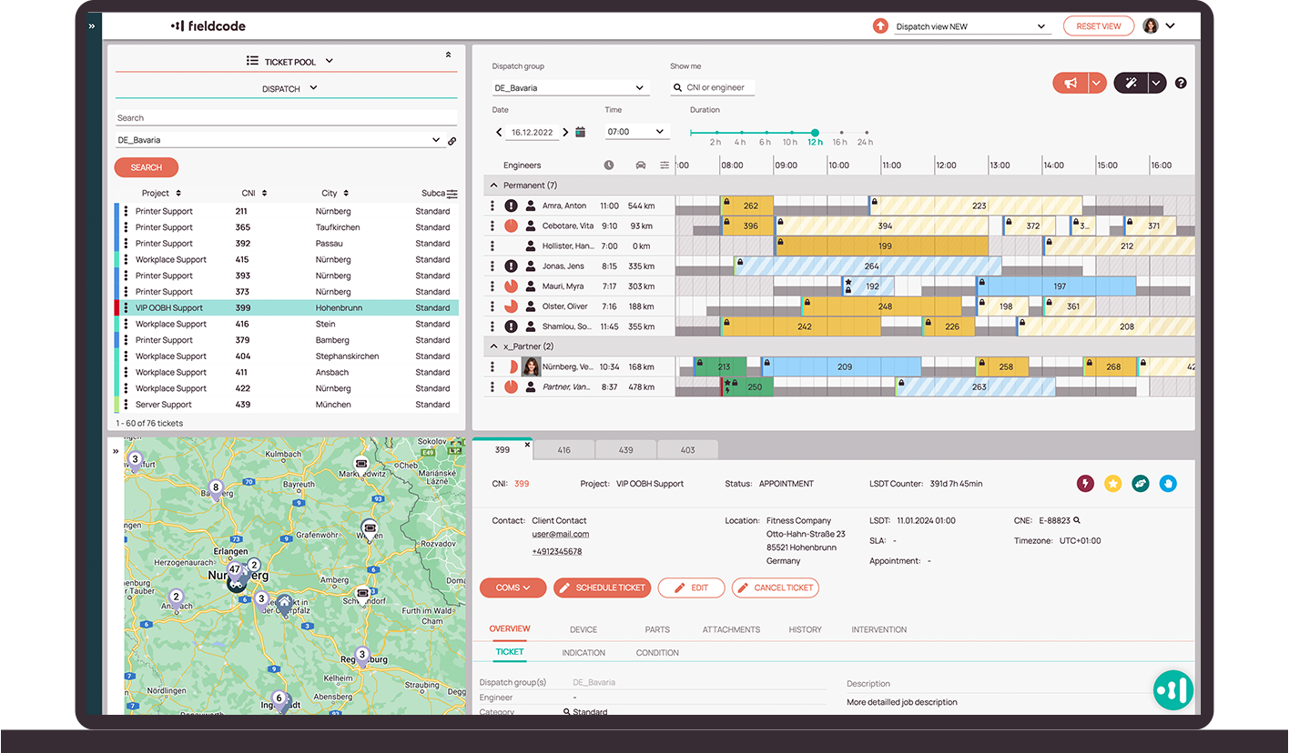 Fieldcode automated dispatch software for Field Service Management Fieldcode automated dispatch software for Field Service Management