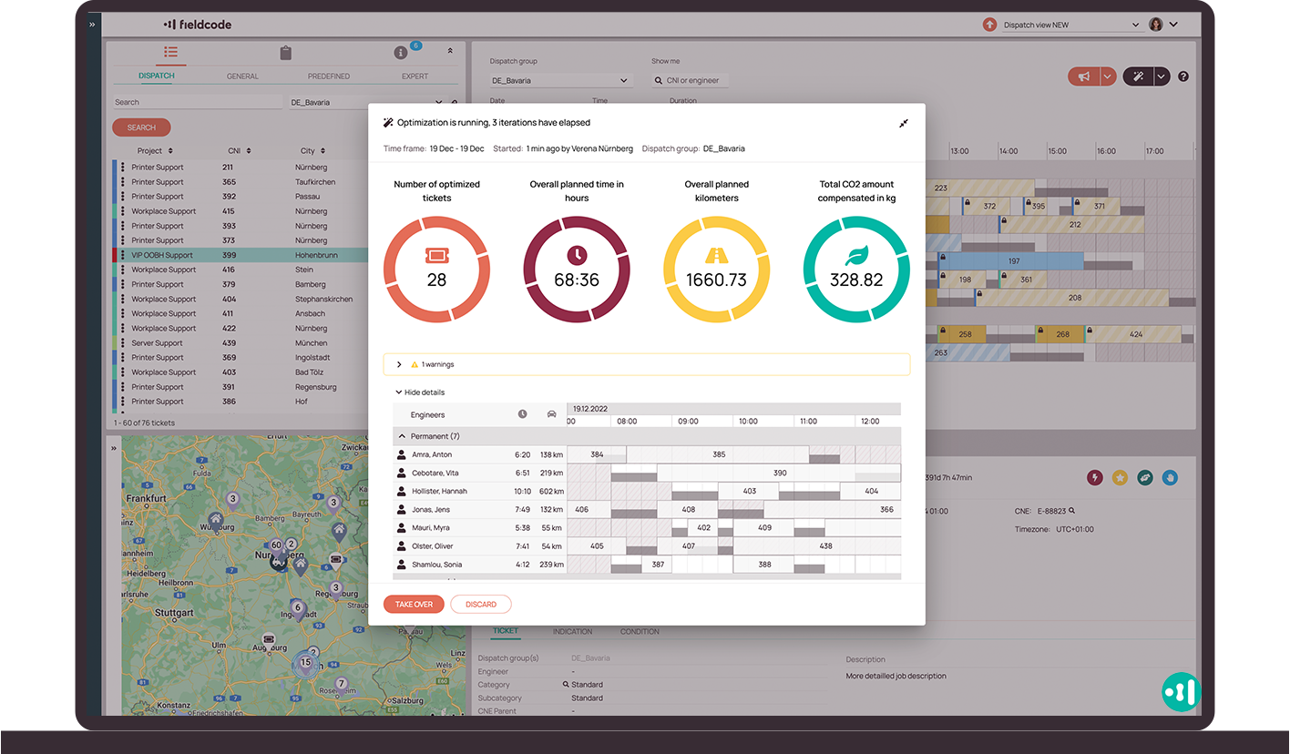 Fieldcode Optimierung der Außendienstplanung Fieldcode Optimierung der Außendienstplanung