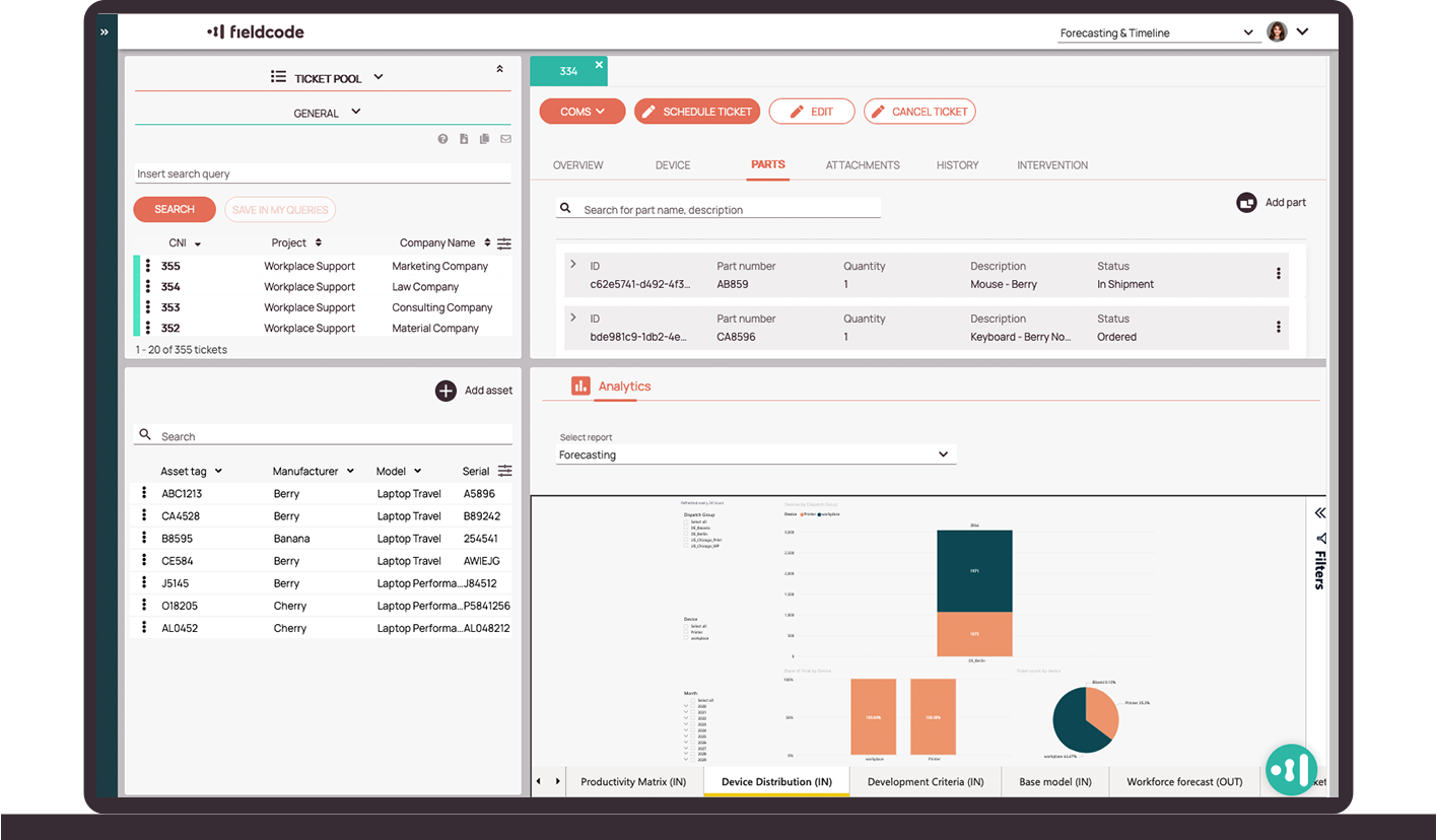 Fieldcode Asset-basiertem Servicemanagement Fieldcode Asset-basiertem Servicemanagement