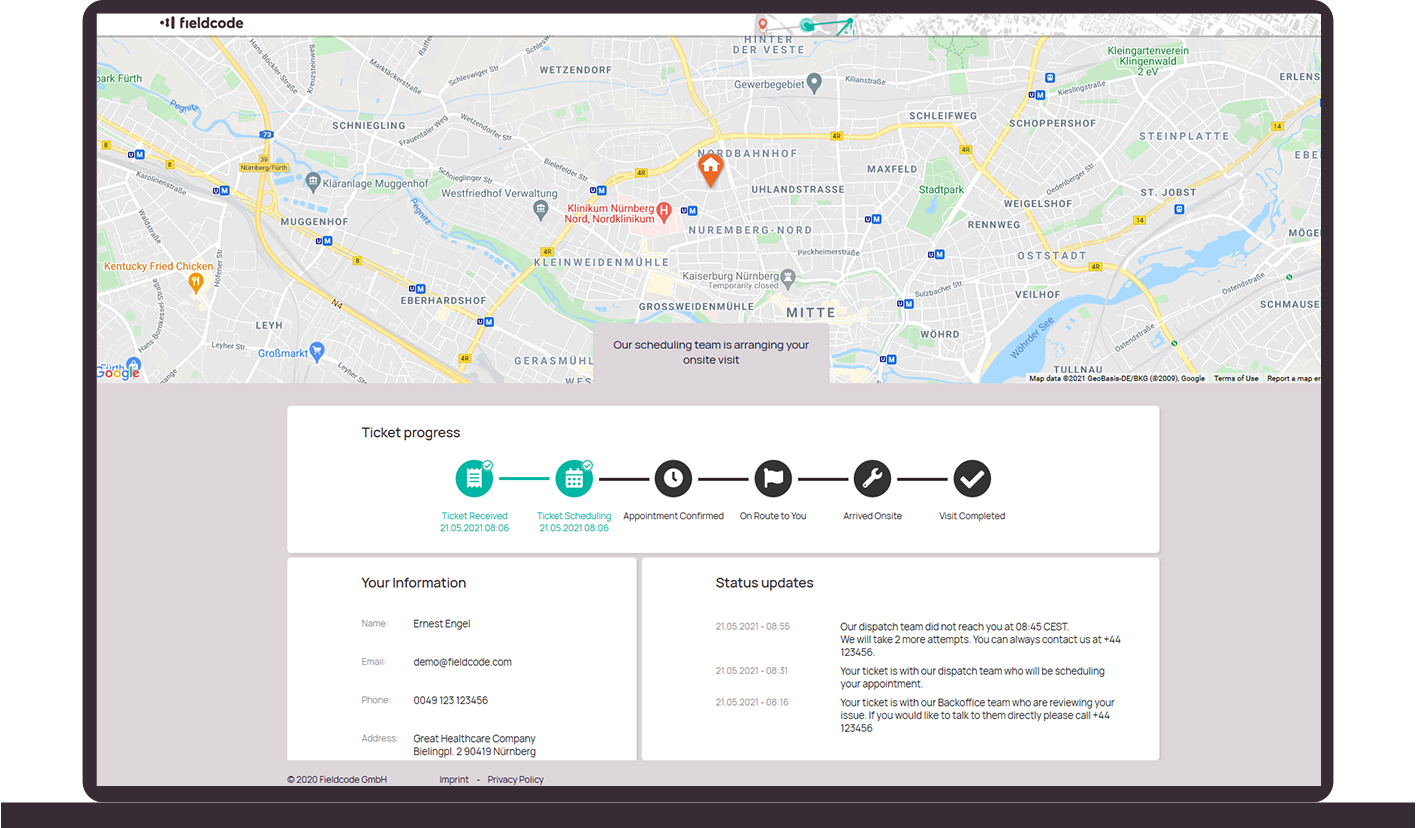 Fieldcode Außendienst-Echtzeitüberwachung Fieldcode Außendienst-Echtzeitüberwachung
